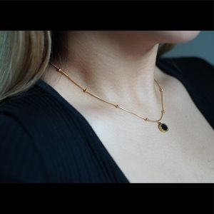 Gold chain necklace designer inspired pendant